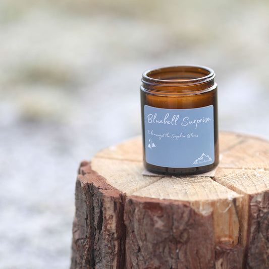 Bluebell candle., scented candle hand made in the Foret of Dean. Small Batch