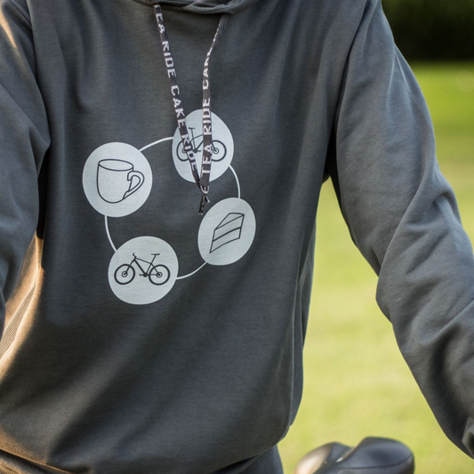 Trail42 Hoodie - Bike, Cake Coffee - Gift for cyclists - MTB Jumpers - cycling hoodie